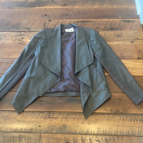 BB Dakota Jackets & Blazers - Gray Leather Jacket